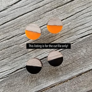 Split Round Earrings SVG - This is for the FILE ONLY!! - Laser Earring File - Glowforge File -Wood Stud Earrings - Fall Earrings - Halloween
