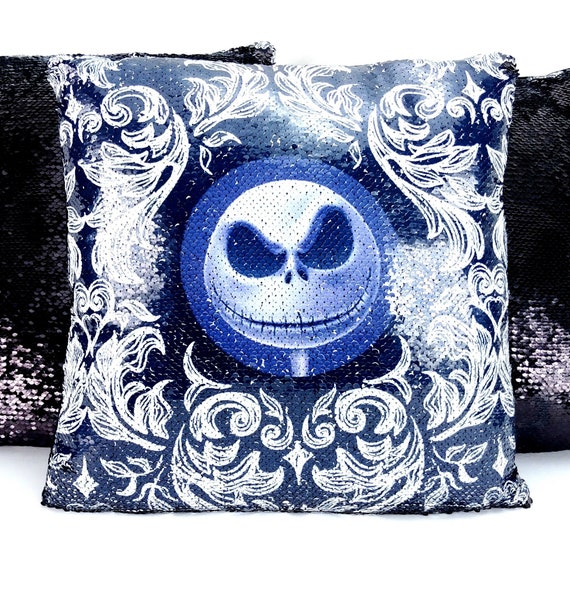 Nightmare Before Christmas Sequin Pillow Pillow Case Etsy