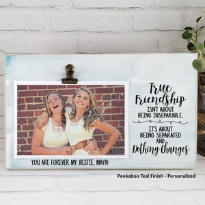 True Friendship Personalized Picture Frame, Roomie Goodbye Gift, Friend Moving Present, Coworker Leaving, Social Distancing Miss You Gift