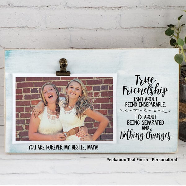 True Friendship Personalized Picture Frame, Roomie Goodbye Gift, Friend Moving Present, Coworker Leaving, Social Distancing Miss You Gift