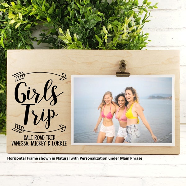 Marco de fotos personalizado para viaje de chicas, marco de fotos personalizado para vacaciones, recuerdo de despedida de soltera, regalo para escapada de fin de semana de chicas