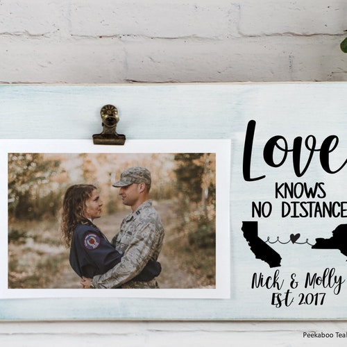 Long Distance Relationship Picture Frame Gift for Boyfriend Etsy