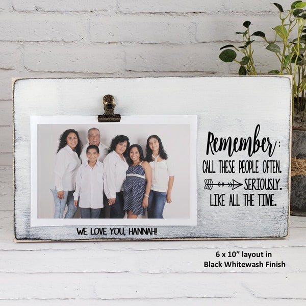 Going Away Gift, Moving Out, Coworker Friend New Job Personalized Picture Frame, Gift for Student, New Home Gift, Remember To Keep in Touch