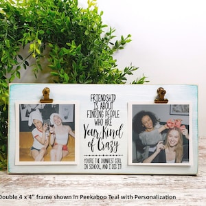 Friendship is About Finding People Who Are Your Kind of Crazy Picture Frame, Best Friends Gift, Coworkers Present, Funny Girls Group Gift