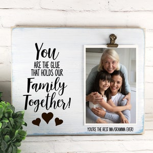 Jij bent de lijm die onze familie bij elkaar houdt Gepersonaliseerde lijst, oma tante Moederdagcadeau, familie verjaardagscadeau bonus moeder aanwezig