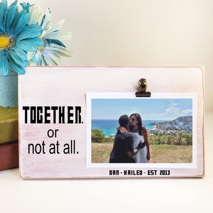 Cornice ispirata a Dr. Who "Insieme o per niente", portafoto personalizzato, regalo di San Valentino per lui, regalo di anniversario per i fan di Dr. Who