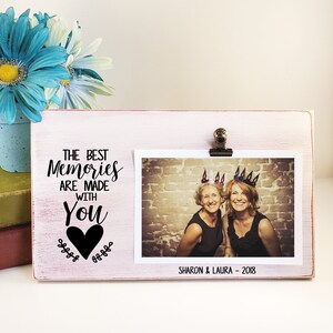 Best Memories are Made with You Best Friends Picture Frame, College Dorm Gift, Personalized Frame With Clip, Valentine's Day Gift, Couples