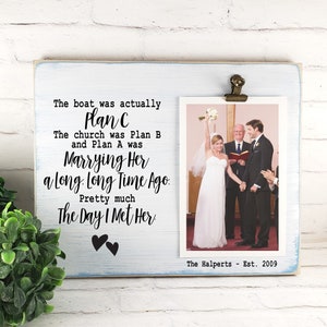 Plan A Was Marrying Her a Long Time Ago Picture Frame, Jim & Pam, The Office Quote, Anniversary Gift for Wife, Girlfriend Valentines Day