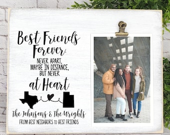 Beste Freunde für immer nie auseinander personalisierten Bilderrahmen, Go Away Freund verlassen Geschenk, lange Distanz Fräulein Sie Bestie, BFF Foto inklusive