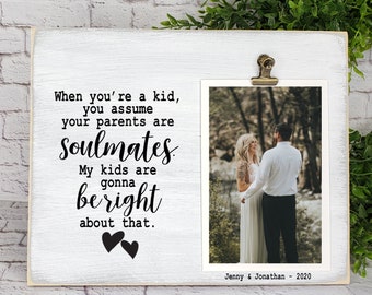 The Office Inspired Soulmates Picture Frame, Jim Halpert & Pam Beesly, Office Quote, Husband Anniversary Gift, Wife I Love You Present