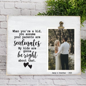 The Office Inspired Soulmates Picture Frame, Jim Halpert & Pam Beesly, Office Quote, Husband Anniversary Gift, Wife I Love You Present