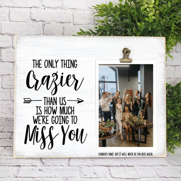 Going Away Gift, We Will Miss You Personalized Frame, Boss Leaving, Best Friend Custom Gift, Funny Coworker Colleague Goodbye Gift