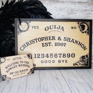 Custom Ouija Board Welcome Sign, Personalized Spirit Talking Board, Witchcraft Decor, Halloween Wedding Anniversary Gift, Congratulations