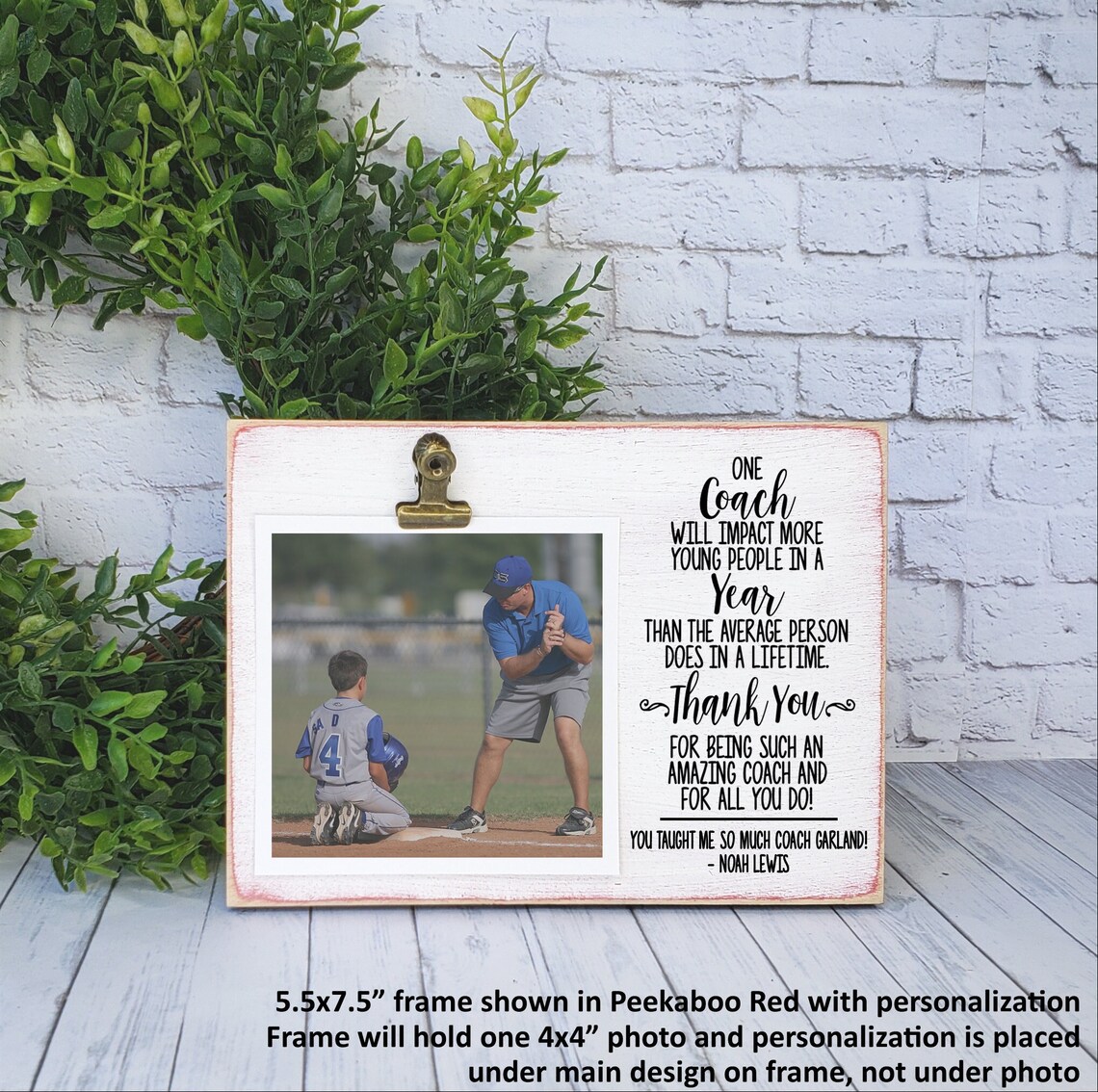 Personal Trainer Frame Custom Gift for Coach, One Coach Will Impact More People in a Year ...