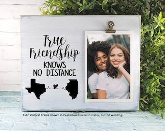 Going Away Geschenk, Freundschaft kennt keine Entfernung Personalisierter Bilderrahmen, Bester Freund College Abschiedsgeschenk, Einrichtung, Über die Meile