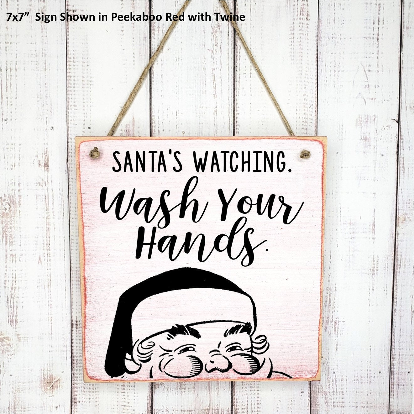 Santa's Watching Wash Your Hands Wood Sign Funny Retro - Etsy Santa's Watching Wash Your Hands Wood Sign Funny Retro - Etsy