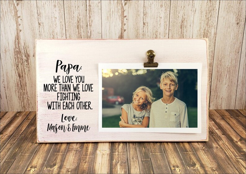 I Love You Daddy Fathers Day Frame Gift for Dad From Daughter Etsy