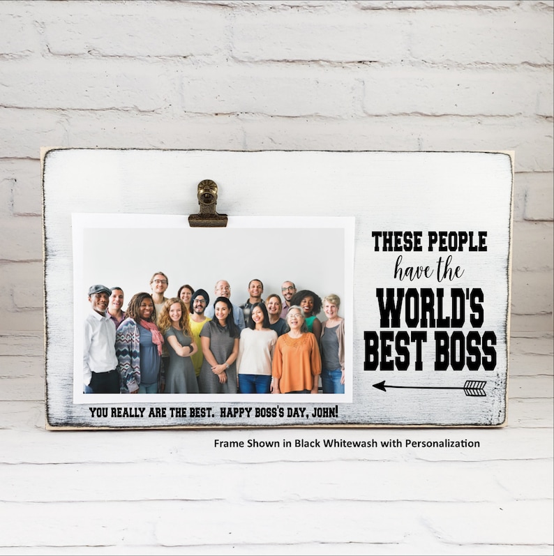Bosses Day Gift World's Best Boss Picture Frame Etsy