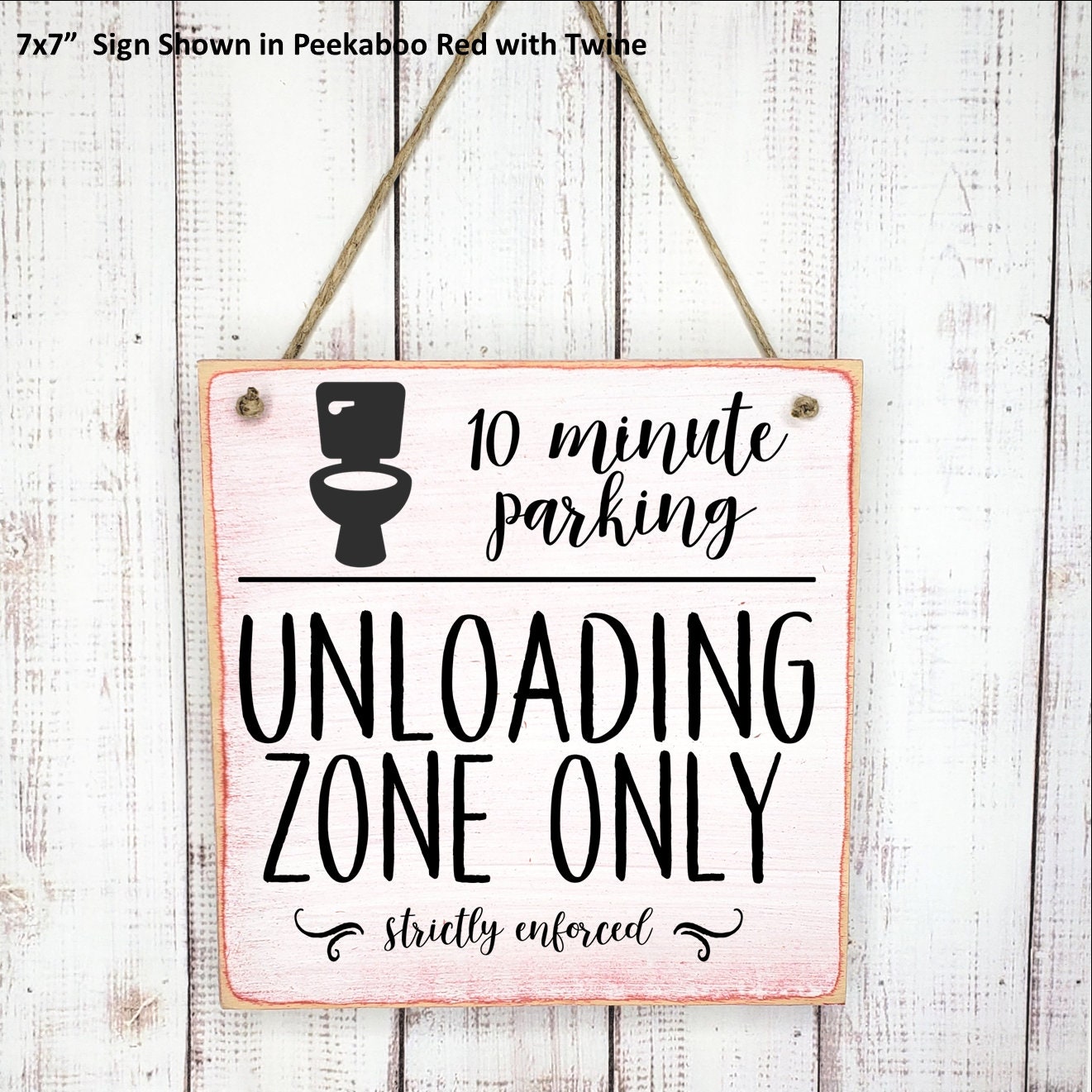 Restroom Time Limit Wood Sign Funny Bathroom Decoration Etsy