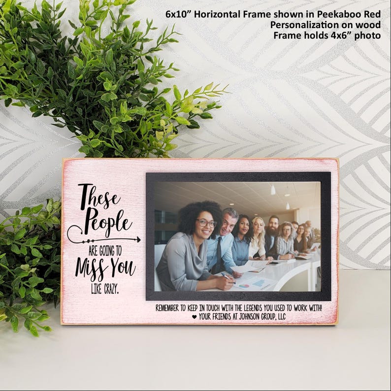 Going Away Gift from Group, Coworker Leaving, These People Are Going to Miss You Personalized Frame, Neighbor Moving, Boss Farewell, Student image 1