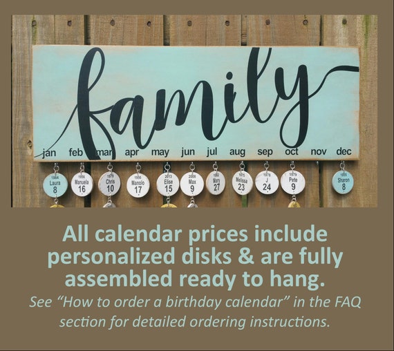 Calendrier D Anniversaire Personnalise Calendrier Du Etsy Calendrier D Anniversaire Personnalise Calendrier Du Etsy