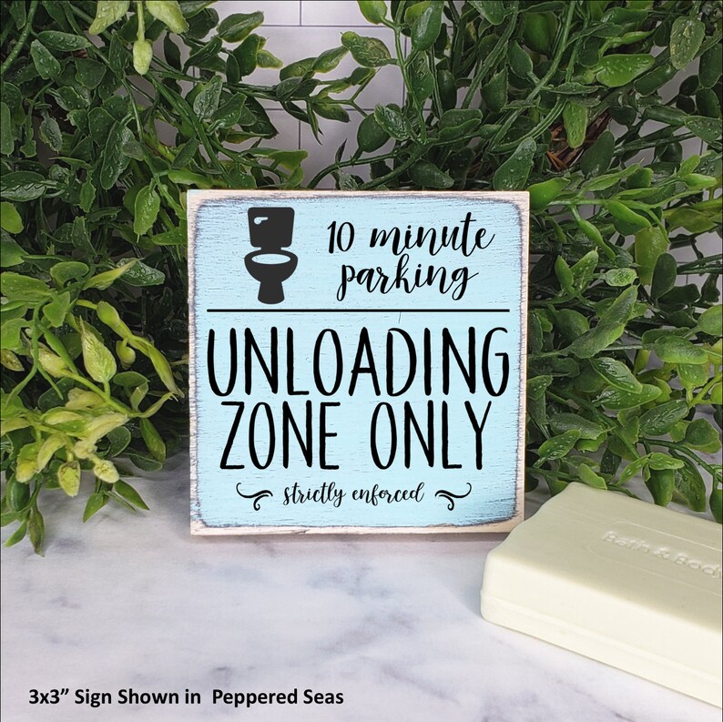 Restroom Time Limit Wood Sign Funny Bathroom Decoration Etsy