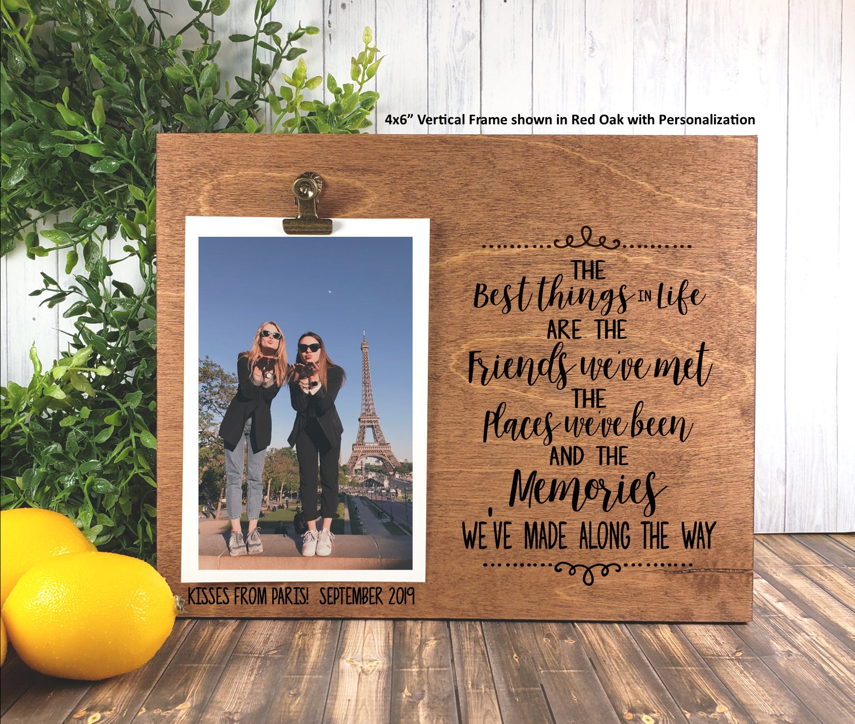 Friends Picture Frame, the Best Things in Life Are Memories Wooden