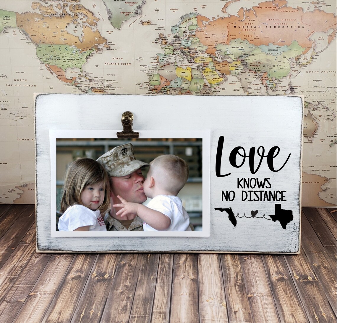 Love Knows No Distance Picture Frame Personalized Anniversary | Etsy