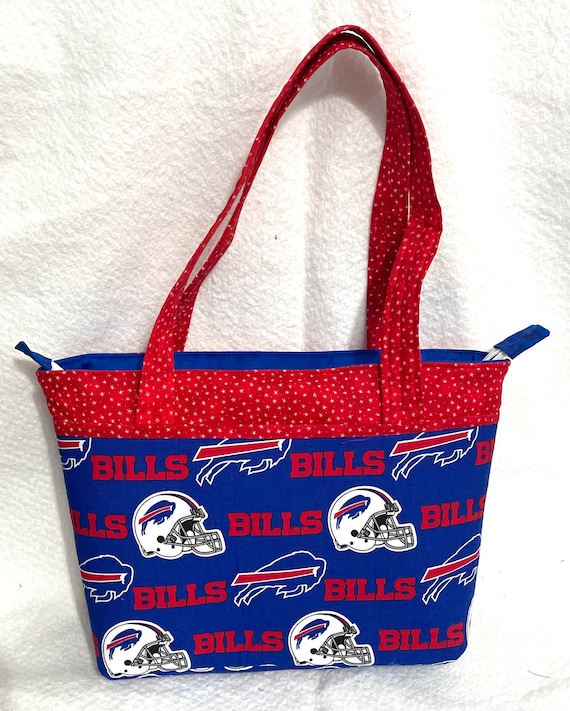 Football themed padded shoulder bag for shopping, diaper bag, travel or beach with free matching change purse