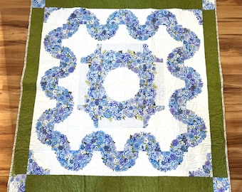 Floral Homemade custom quilt 53” x  54”