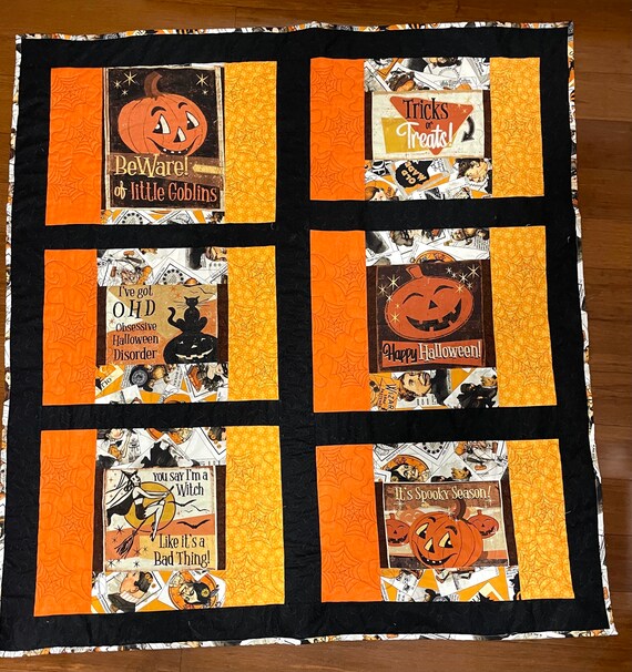 Happy Halloween quilt 56” x 60”