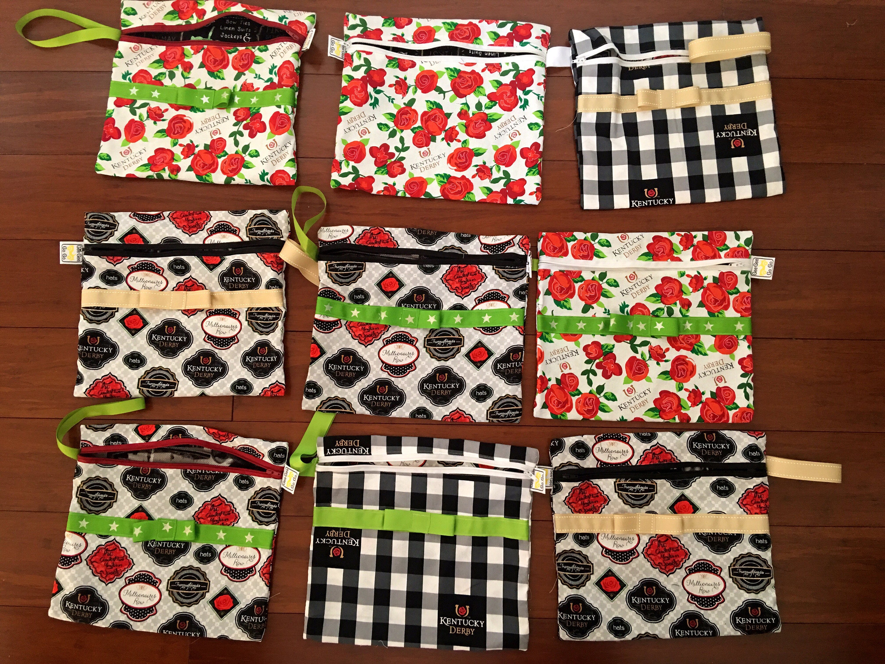 I love the Kentucky Derby wristlet or travel bag with zipper