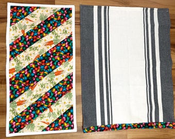 Table Runner for Easter 12” x 24” with towel 18 1/2” x 24 1/2”