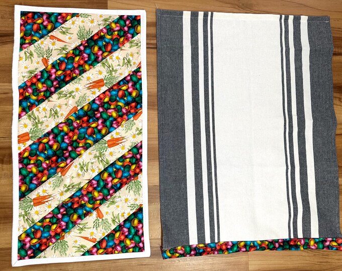 Table Runner for Easter 12” x 24” with towel 18 1/2” x 24 1/2”