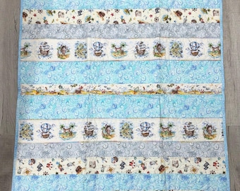 Pirates Baby Quilt: Cotton Play Blanket, (44” x51”)