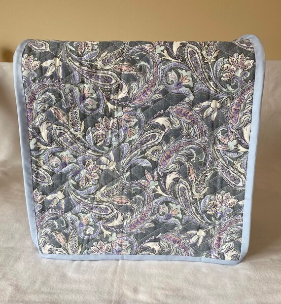 Handmade mixer cover, reversible double sided quilted fabric