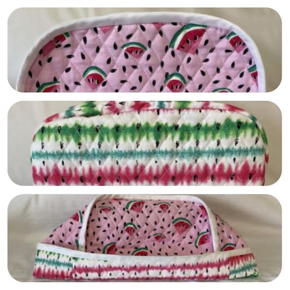 Handmade toaster cover, reversible double sided quilted fabric. 2 sizes available