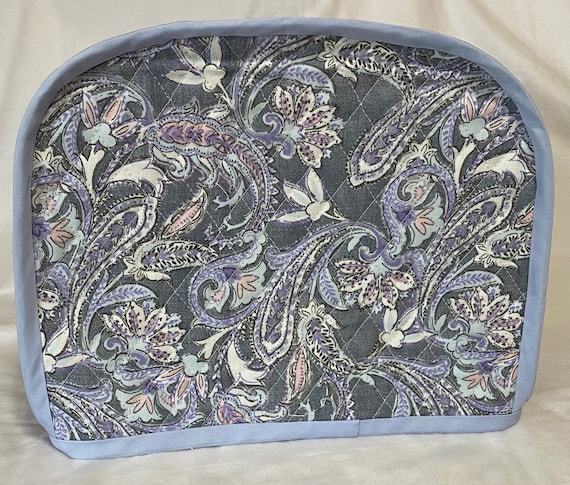 2 or 4 slice toaster cover, reversible double sided quilted fabric