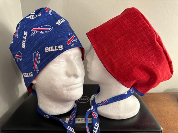 Surgical / Scrub cap fabric / unisex / buffalo / reversible