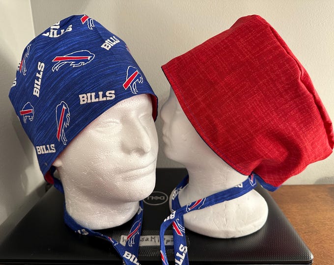 Surgical / Scrub cap fabric / unisex / buffalo / reversible