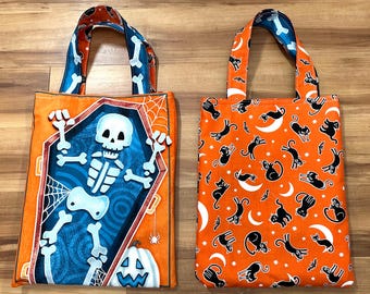 Bag for trick or treating / travel / gift bag / shopping 11” x14” washable and reversible