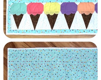 Table Runner for summer or birthdays 12” x 53”