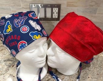 Operatiemuts / scrubmuts Chicago / tulband / unisex / buffel / omkeerbare stof op maat