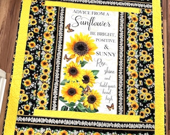 Sunflower love quilt 59” x 68”