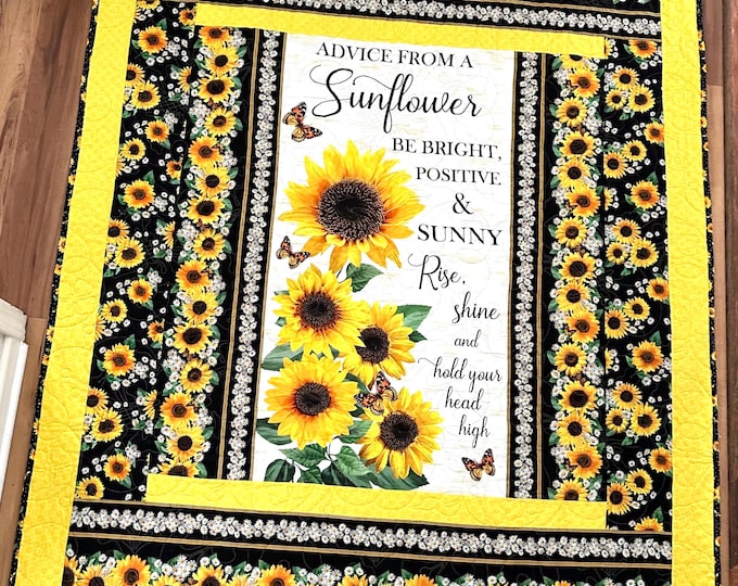 Sunflower love quilt 59” x 68”