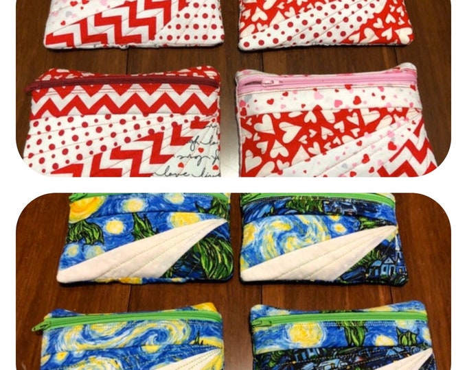 mini bags for wedding, gifts or gift cards! Makes a great wallet 4" x 6 1/2"