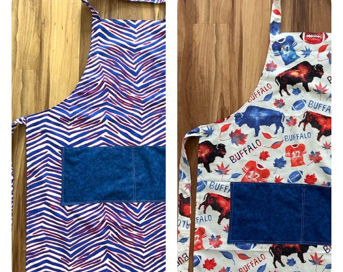 Aprons / reversible for game day or kitchen help, fall festivities, picnic
