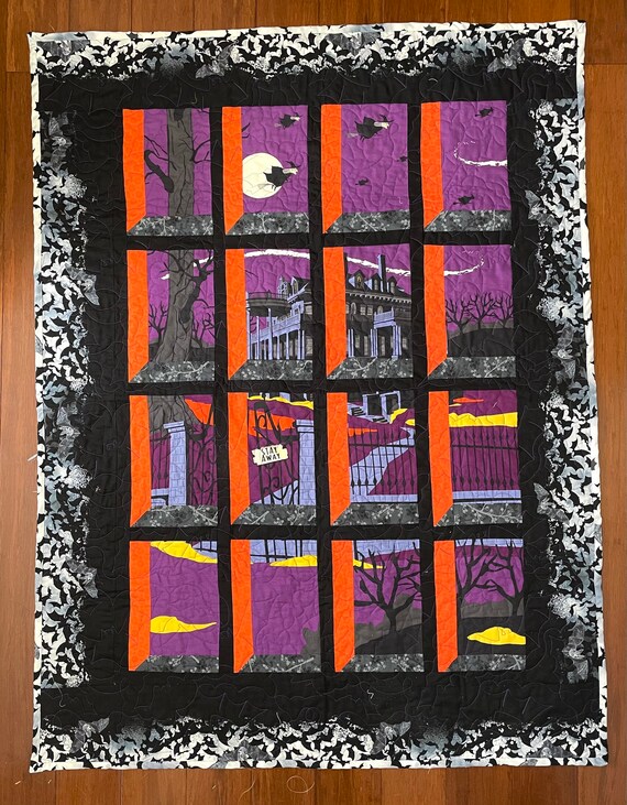 Halloween Attic Window 44” x 58” lightweight blanket