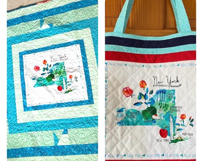 Quilt “I Love New York” 63” x 67” matching gift bag