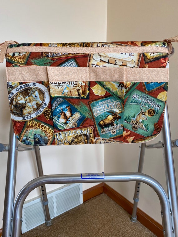 walkers or wheelchair carryall bag/Woodland animals